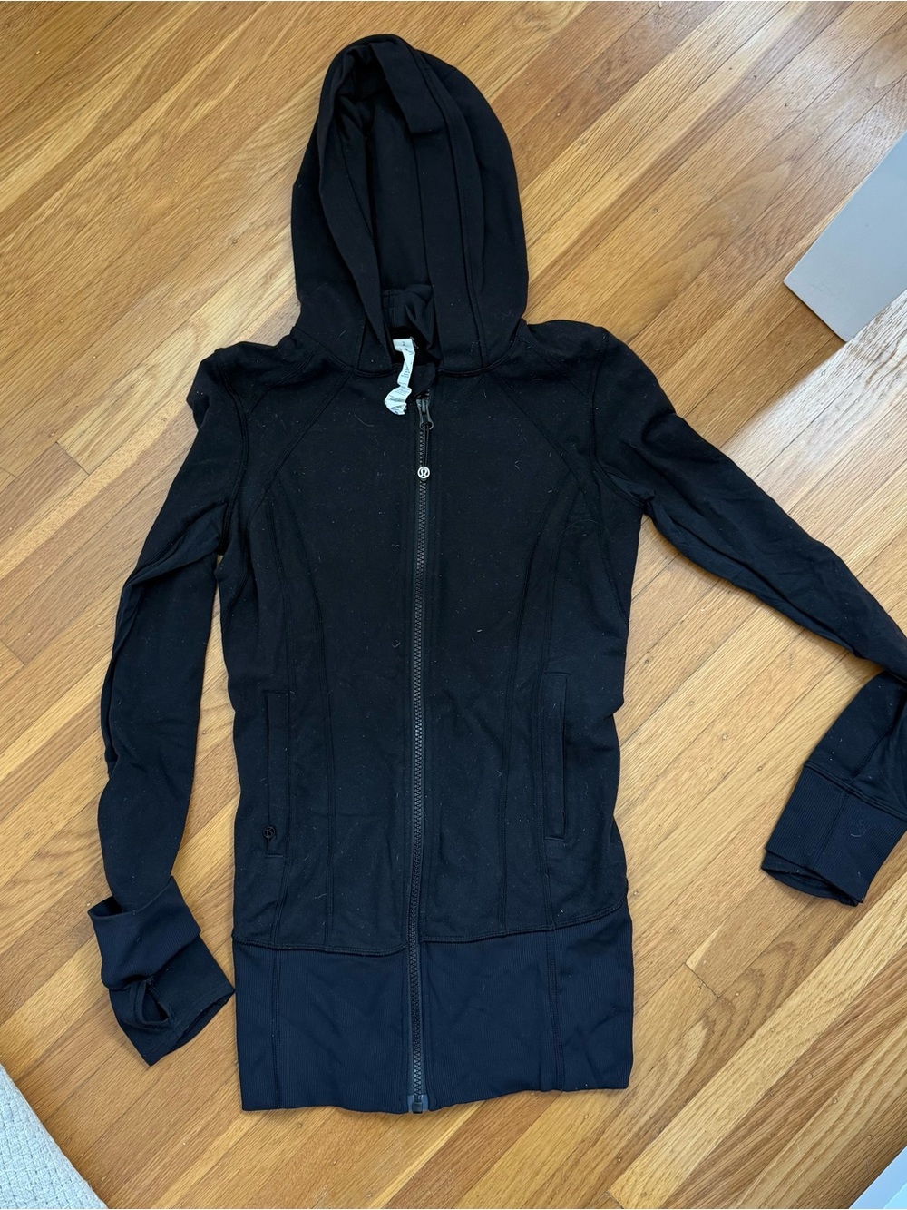 lululemon athletica Black Zip Hoodie with Signature Pull